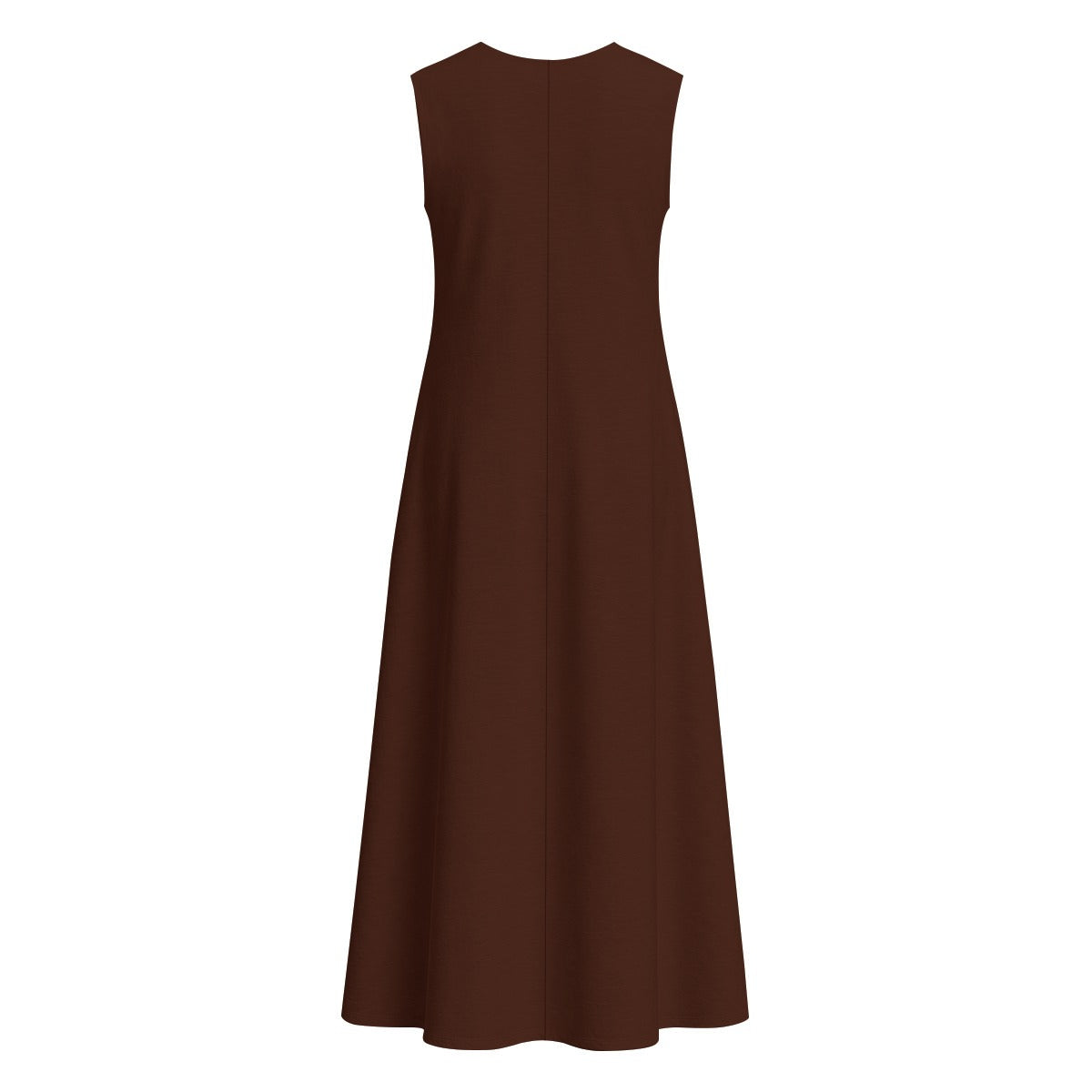 All-Over Print Women's Sleeveless Dress With Pocket|140GSM Slub Cotton
